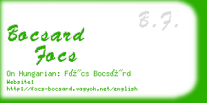 bocsard focs business card